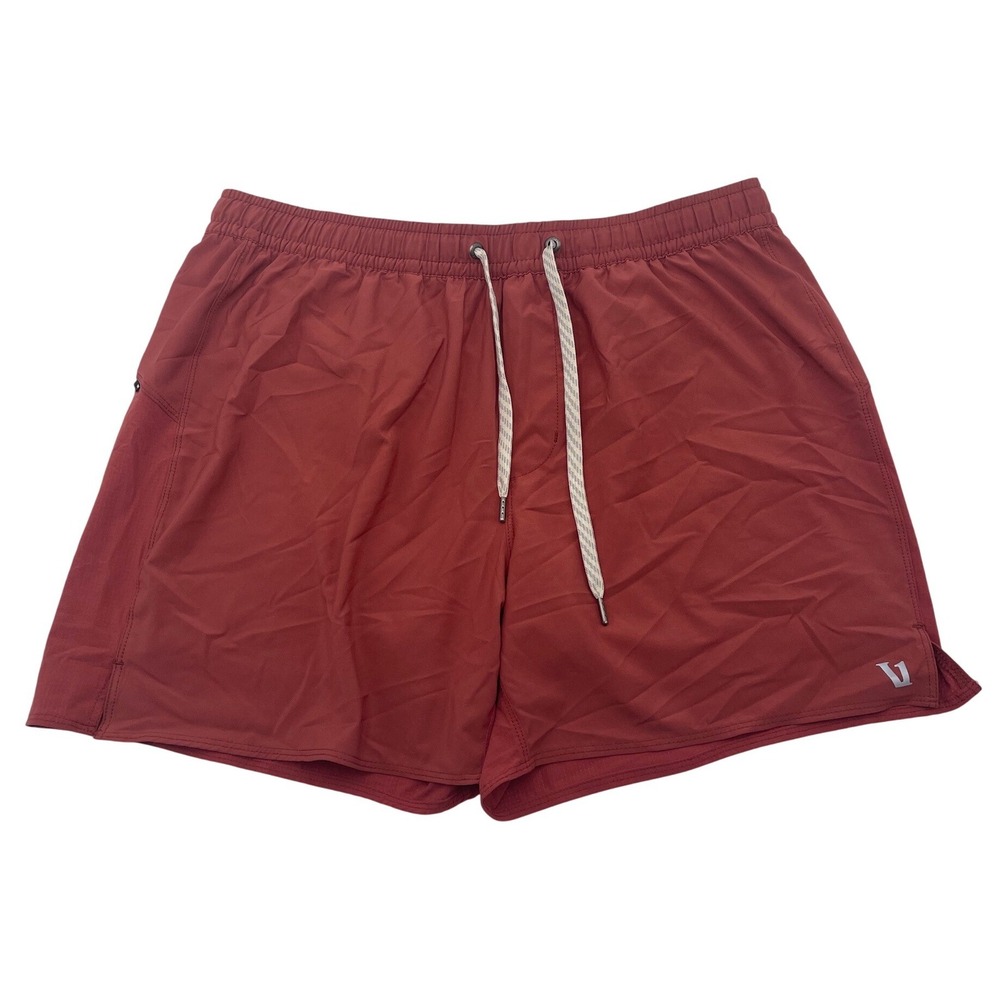 Vuori Kore Shorts Mens Large Red Burnt Clay V376 Athletic Training Yoga Gym
